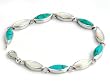 Silver Stone Bracelet, Size: 7" Toggle Clasp