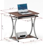 Merax Laptop Computer Desk (S-328), Dark Walnut