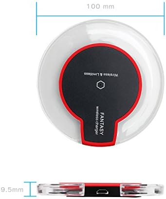 Wireless Charger, Paratron QI Wireless Round Charging Pad for Samsung S6 / S6 Edge, Nexus 4 / 5 / 6 / 7 (2013), Nokia Lumia 920, LG Optimus Vu2, HTC 8X / Droid DNA and All Qi-Enabled Devices ,Black