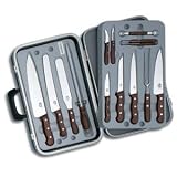 RH Forschner by Victorinox 14-Piece Gourmet Cutlery Set, Black Fibrox Handles with Attache Case