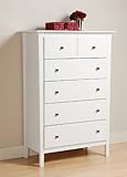 IMAGE OF Bedroom Chest with Storage Drawers in White Finish