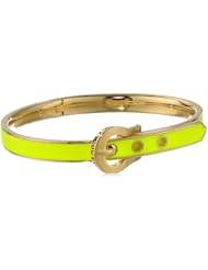 Juicy Couture Yellow Skinny Buckle Bangle Bracelet, 2.38"