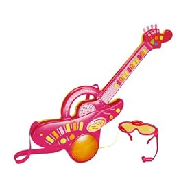 Electronic Guitar with Flashing Light Glasses and Microphone by 