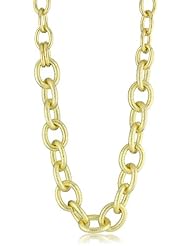 1AR by UnoAerre 18KT Gold Plated Two Link Textured Necklace