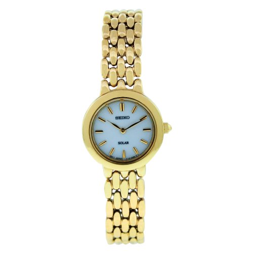 Seiko Women's SUP022 Stainless Steel Analog with White Dial Watch