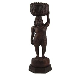 Human Figurine Wood Standing Sculpture 11 x 3.75 inches (wsculp062)