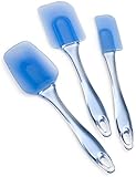 Wilton 570-1121 Easy Flex 3-Piece Silicone Spatula Set, Blue