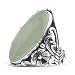 Carolyn Pollack Floral Sterling Silver Milky Aquamarine Ring