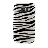 Hard Snap-on Shield With BLACK WHITE ZEBRA Design RUBBERIZED Faceplate Cove ....