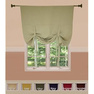 Tie-Up Shade Solid Insulated Thermal Blackout Window Shade 63