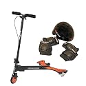 Razor Powerwing Caster Scooter Red and Black with Child Helmet and Pad Set (Ages 5-8)