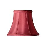 Laura Ashley SBL01307 Charlotte 7-Inch Bell Clip Shade, Red