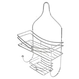 Aquatico Metal Wire Single Tier Curved Style Hanging Shower Caddy Plus Soap Holder and... by AQUATICO