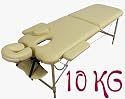 Table de Massage - Alu - seulement 10kg, pliante Confort, beaucoup d'accessoires, jaune