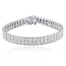 Rhodium Plated Sterling Silver Diamond Accent Line...