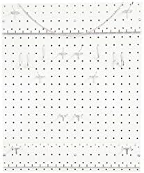 Vertical Poly Pegboard Wall Organizer (22 x 18 inches) White