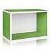 Way Basics Bookcase and Shoe Rack Shelving Organizer (Tool-Free Assembly and Uniquely Crafted from Sustainable Non Toxic zBoard Paperboard), Green