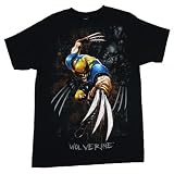MARVEL XMEN ANGRY WOLVERINE Licensed Black Tee