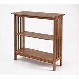 Console Bookcase in Golden Oak