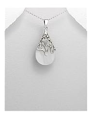 Shell Pendant Necklace In 92.5 Sterling Silver