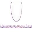 Single Strand 22 Inch 6-7mm purple Oval Shape Freshwater Cultured Pearl Necklace
