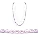 AugustinaJewelry Single Strand 22 Inch 6-7mm purple Oval Shape Freshwater Cultured Pearl Necklace