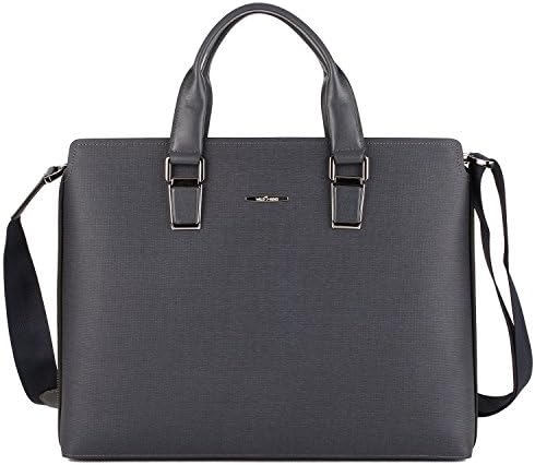 Wild Rhino Men's Handbag Cross-sectionBriefcase Leather Man Bag Business Bag Navy Blue