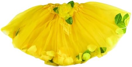 Yellow Floating Flower Petal Tutu in Tulle for Girls
