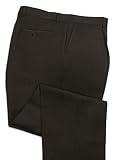 Men's Super 100's Wool Gabardine Dress Pants, Wrinkle Resistant, Single Pleat