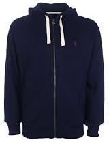 Ralph Lauren Mens Plaid Lined Hoodie Navy Blue
