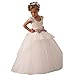 Elegant Lace Appliques Cap Sleeves Tulle Flower Girl Dress White Ivory 1-14 Year Old