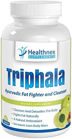 Triphala Internal Cleanser Herbal Ayurvedic Purifier Boost Your Digestive System Naturally and Powerfully 1000mg Per Serving - 60 Triphala Capsules