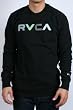 RVCA - Logo Pullover Crew Mens Fleece in Black