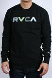 RVCA - Logo Pullover Crew Mens Fleece in Black