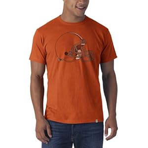NFL Cleveland Browns Men's '47 Brand Flanker Tee, Carrot, Medium