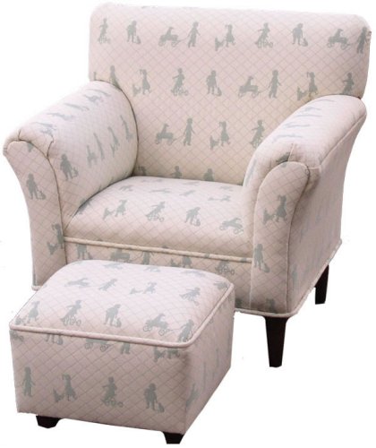 Kitchen: Angel Song Heaven Sent Kid's Sage Modern Boy's or Girl's Ottoman