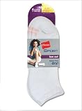 HANES Sport Womens Low Cut Socks Extended Size - 6 Pairs - 415/6P