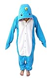 Animal Cosplay Costume Narwhal Onesies Unisex-adult Pajamas Cartoon Sleepwear Size S Sky Blue