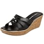 Athena Alexander Women's Fresh Sandal,Black / Black Snake,6 M US