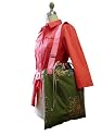 Yukiko Sato V3SL HANABI Leaf of Vela Oversized TESAGE purse, Style 3S, Pretty Pink Shoulder Strap, Cotton Canvas, Sling Shoulder bags with Japanese Drawstring Closure Top,