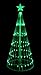 4' Green LED Light Show Cone Christmas Tree Lighted Yard Art Decoration