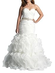  Bubble Dress Chiffon Ruched Lace-Up Tiered Mermaid Sweetheart  Ball Gown  Dress with a Chapel Train 