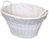 WHITE WILLOW LAUNDRY BASKET