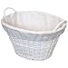 WHITE WILLOW LAUNDRY BASKET