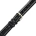 Voguestrap TX45318LBK Allstrap 18mm Black Long-Length Padded Crocodile Calf Watchband