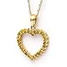 0.5 Carat 14KYG Yellow Diamond Heart Pendant