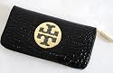 トリーバーチ♪長財布♪本革★箱付け★カラーブラックｘゴールドロゴ★TORY BURCH【並行輸入品】TB25C