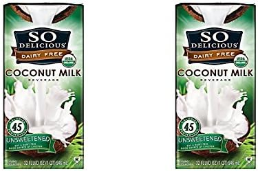 (2 PACK) - So Delicious Organic Unsweetened Coconut Milk| 1 Ltr |2 PACK - SUPER SAVER - SAVE MONEY