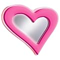 Neon Heart Wall Mirror - Pink