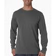 UltraClub Organic Men's Ring-Spun Organic Cotton Long-Sleeve Crewneck Tee